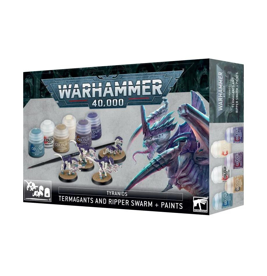 Games Workshop Tyranids: Termagants and Ripper Swarm + Paints Set 