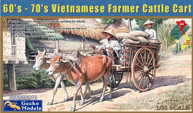1/35 1960s-70s Vietnam Cart w/Villagers & Bulls 350110