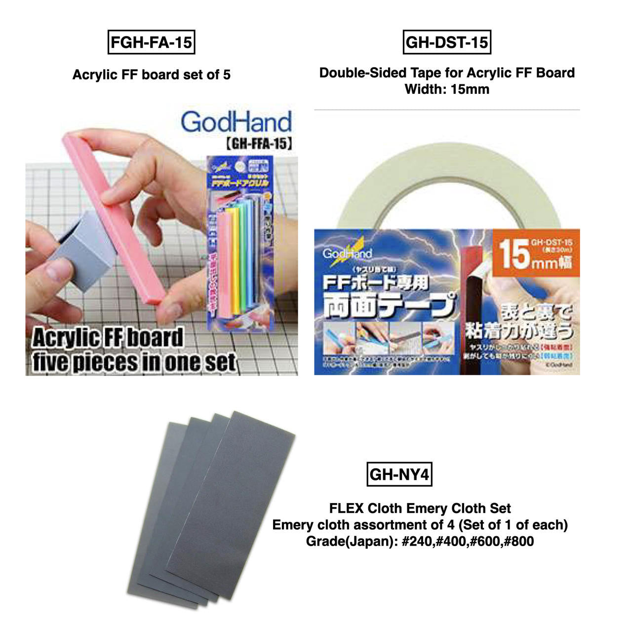 GodHand Tools GodHand FF Sanding Board Useful Set FF15