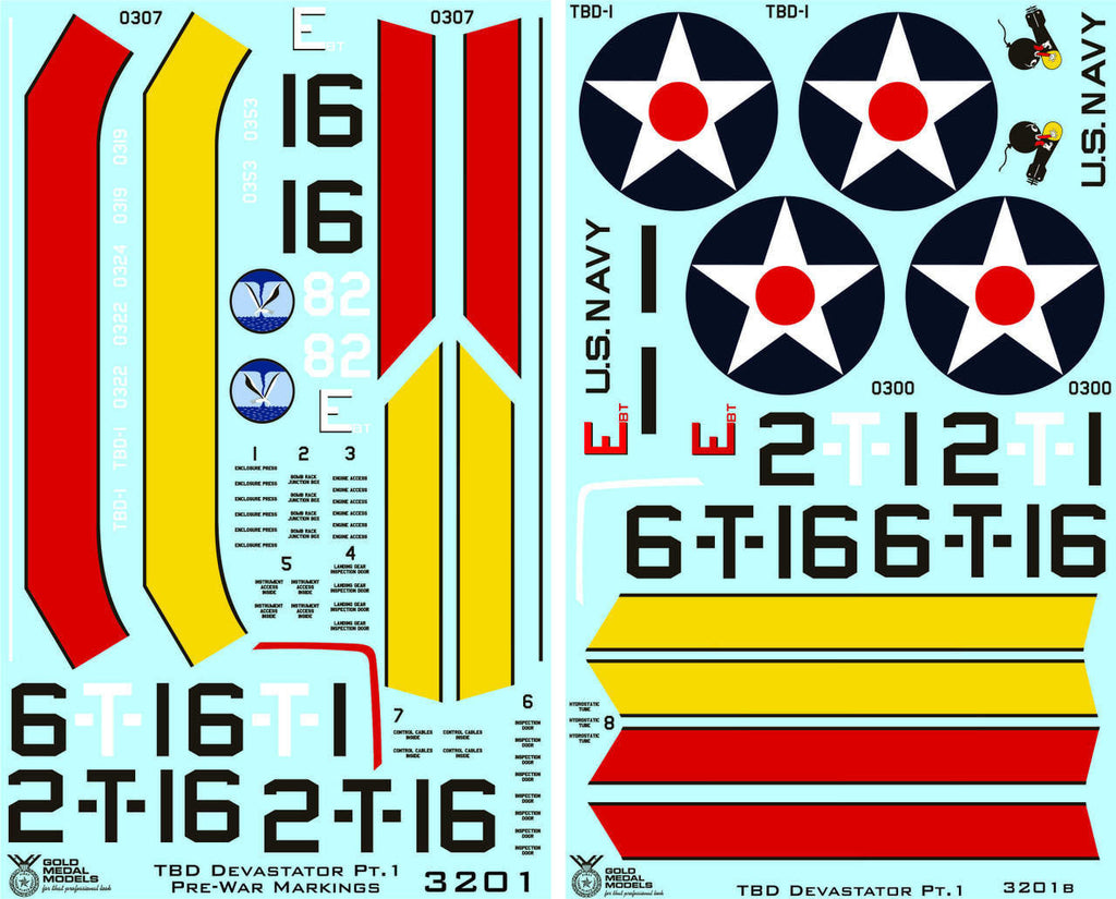 Gold Medal Models 1/32 TBD-1 Devastator - Early Set 1 3201D 