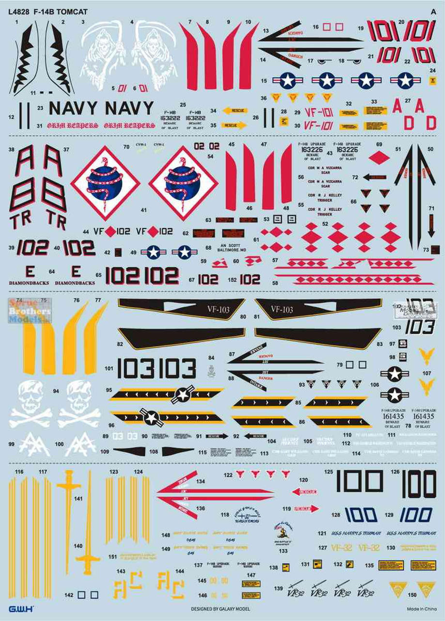Great Wall 1/48 F-14B Tomcat 4828 