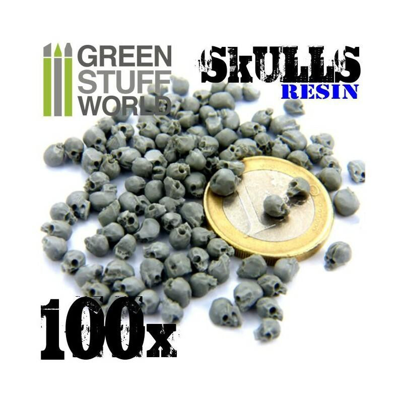 Green Stuff World 100x Resin Skulls