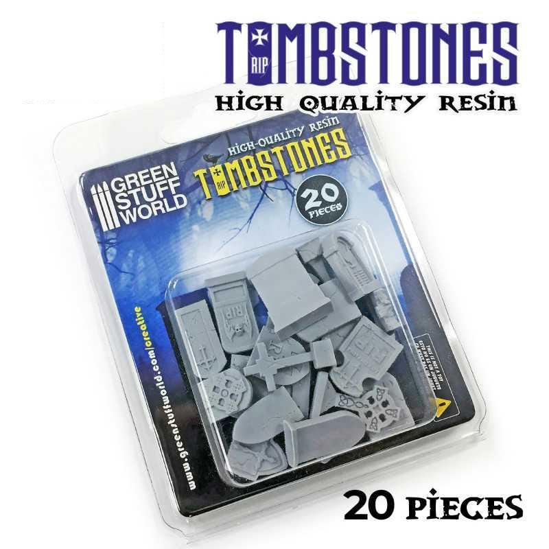 Green Stuff World 20x Gravestones Resin Set 