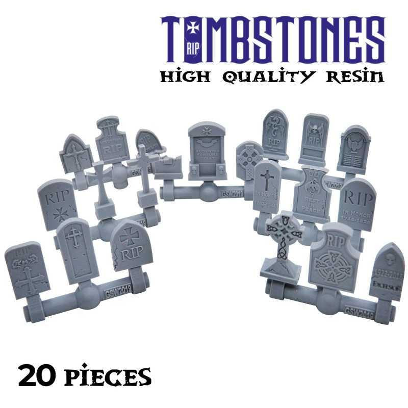 Green Stuff World 20x Gravestones Resin Set 