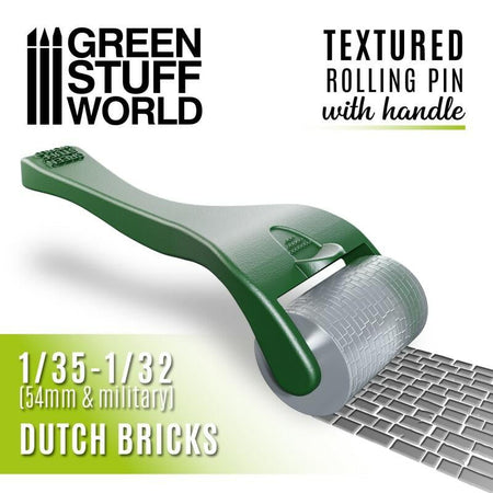 Green Stuff World Rolling pin with Handle - Dutch Bricks