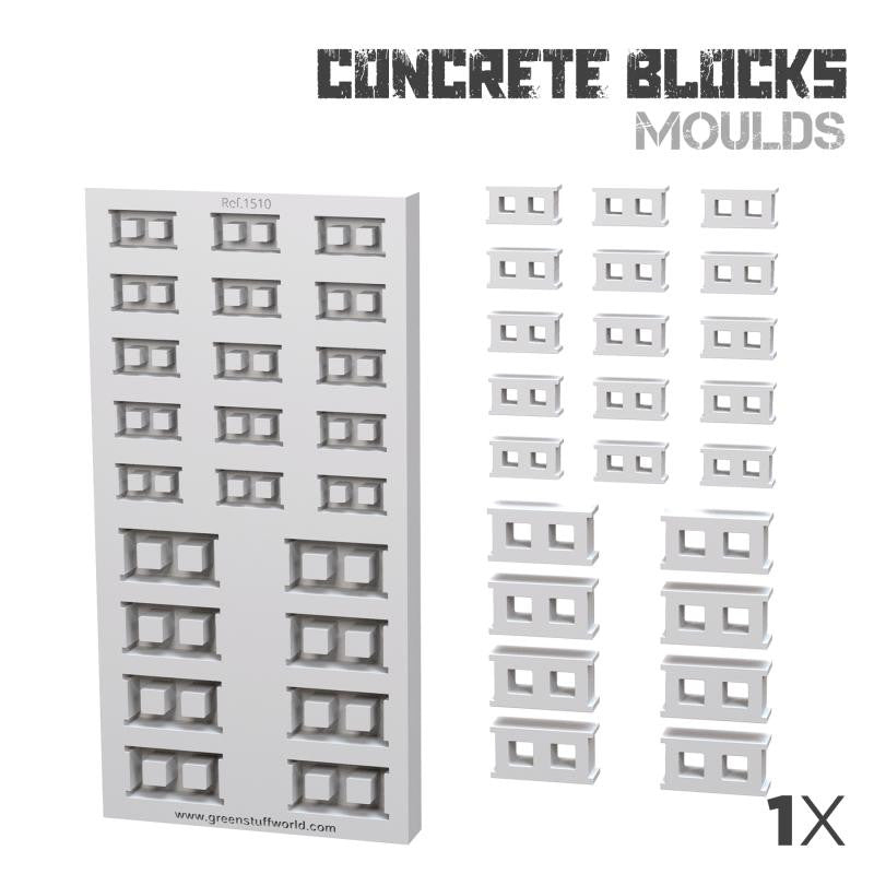 Green Stuff World Silicone molds - Concrete Bricks 