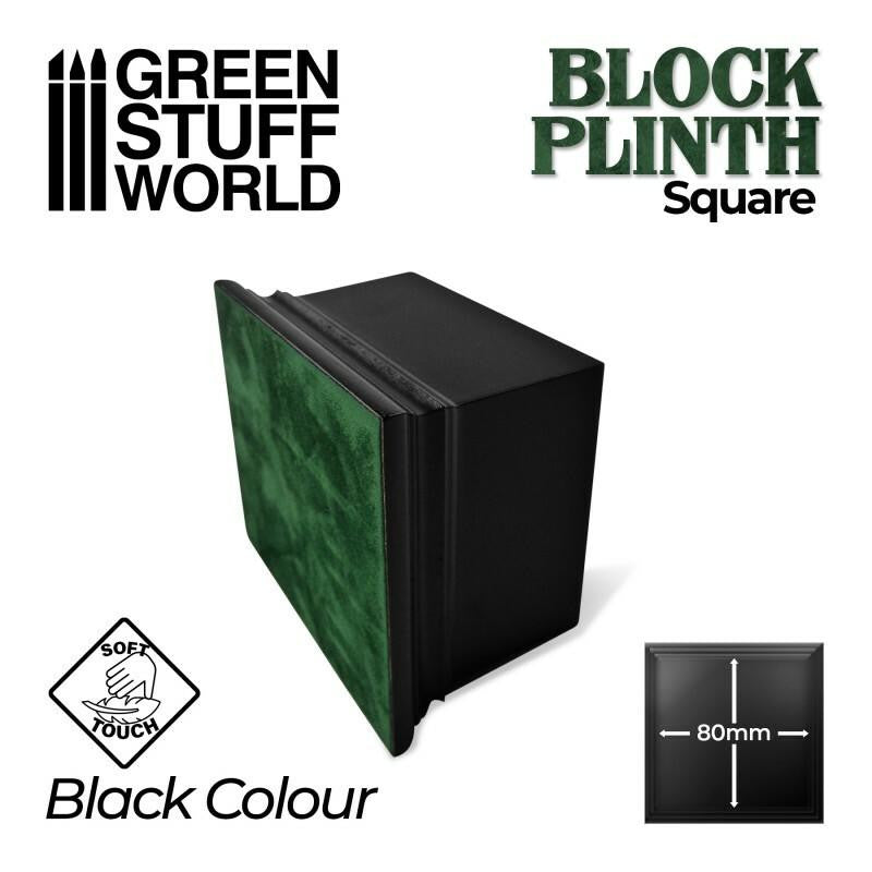 Green Stuff World Square Top Display Plinth 8x8 cm - Black