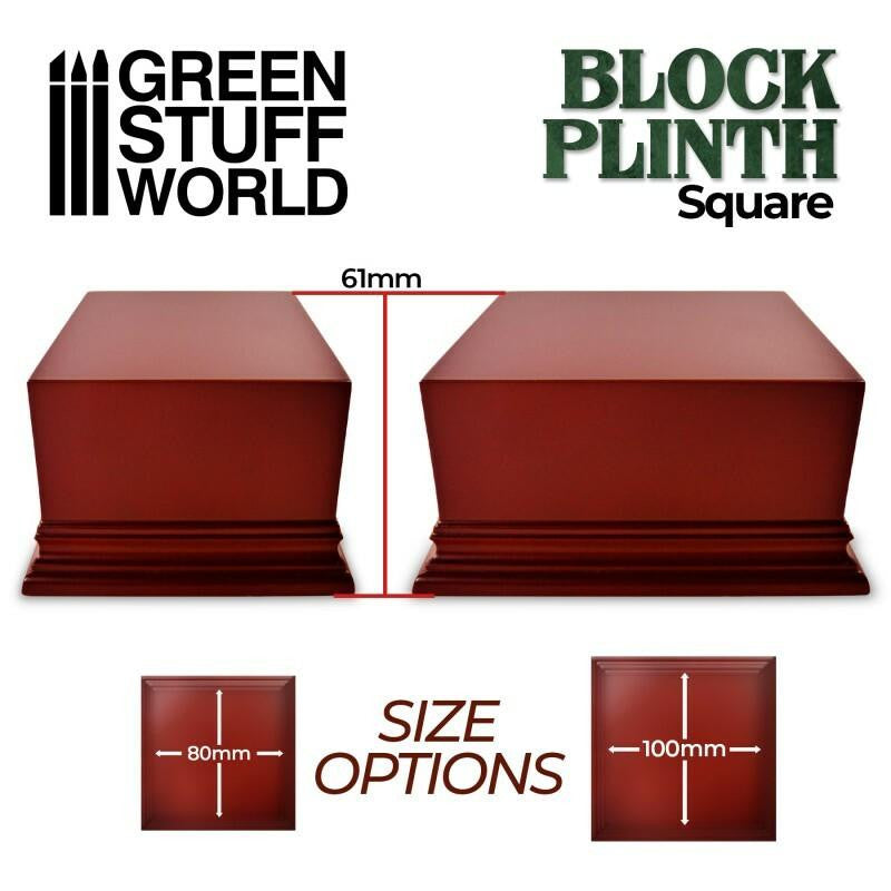 Green Stuff World Square Top Display Plinth 8x8 cm - Hazelnut Brown