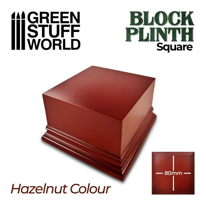 Green Stuff World Square Top Display Plinth 8x8 cm - Hazelnut Brown