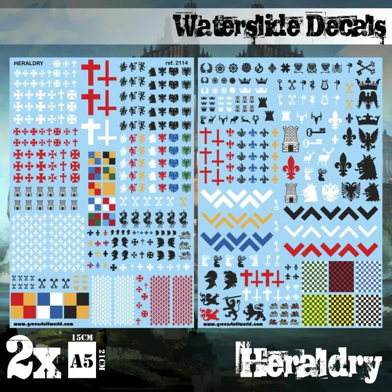 Green Stuff World Waterslide Decals - Heraldry