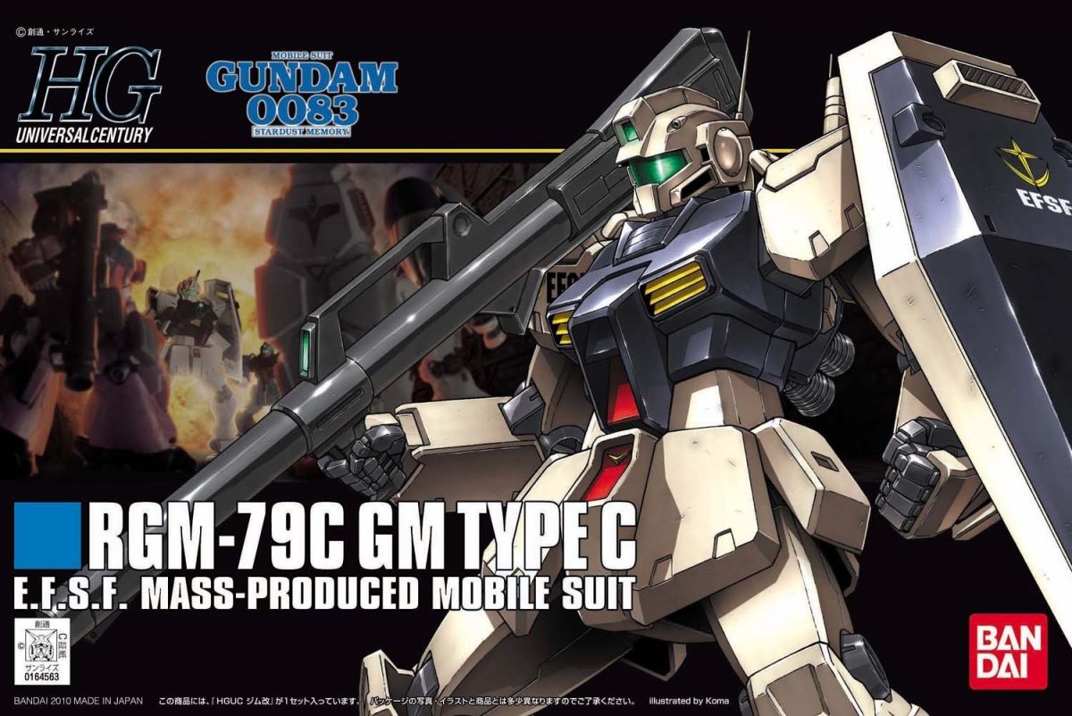 Bandai HGUC No. 113 1/144 RGM-79C GM Type C model kit box