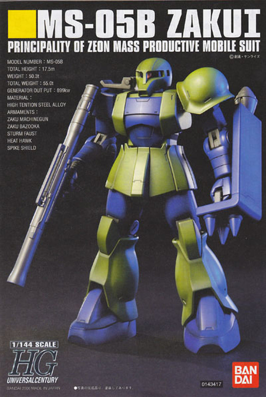 Bandai HGUC No. 64 MS-05B Zaku I alternate box art