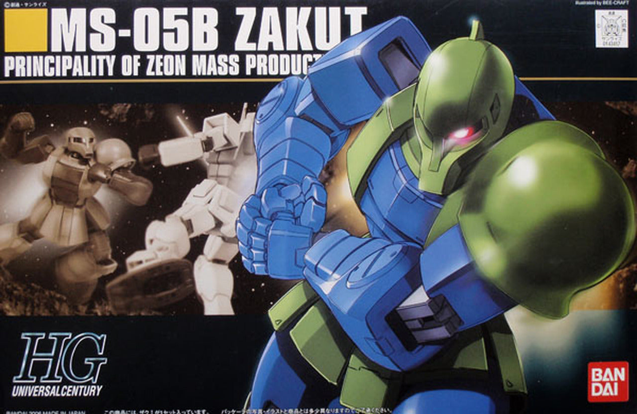 Bandai HGUC No. 64 1/144 MS-05B Zaku I model kit box
