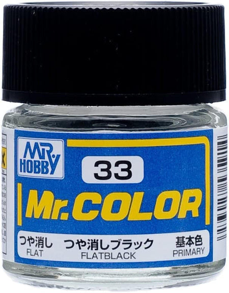 Gunze Sangyo Flat Black MrColor 10ml C033 at LionHeart Hobby