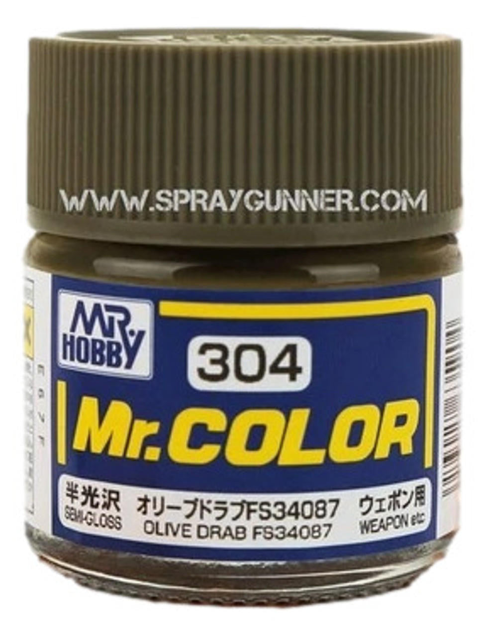 Gunze Sangyo Olive Drab FS34087 MrColor 10ml C304 at LionHeart Hobby
