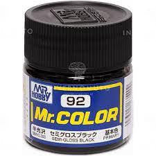 Gunze Sangyo Semi-Gloss Black MrColor 10ml C092 at LionHeart Hobby