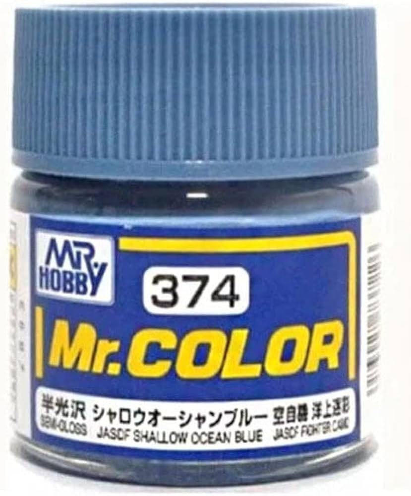 Gunze Sangyo Semi-Gloss JASDF Shallow Ocean Blue Mr.Color 10ml C374 