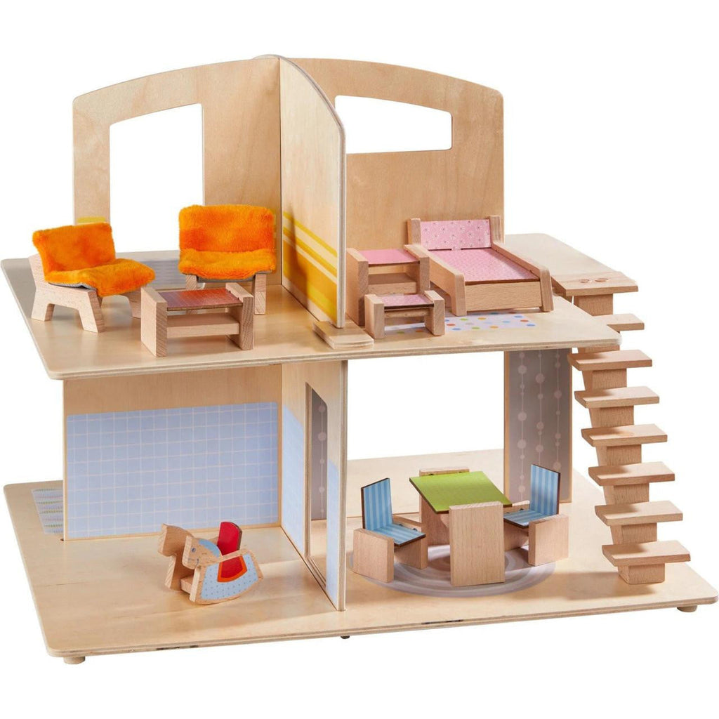 HABA USA Little Friends Dollhouse Town Villa with Furniture  