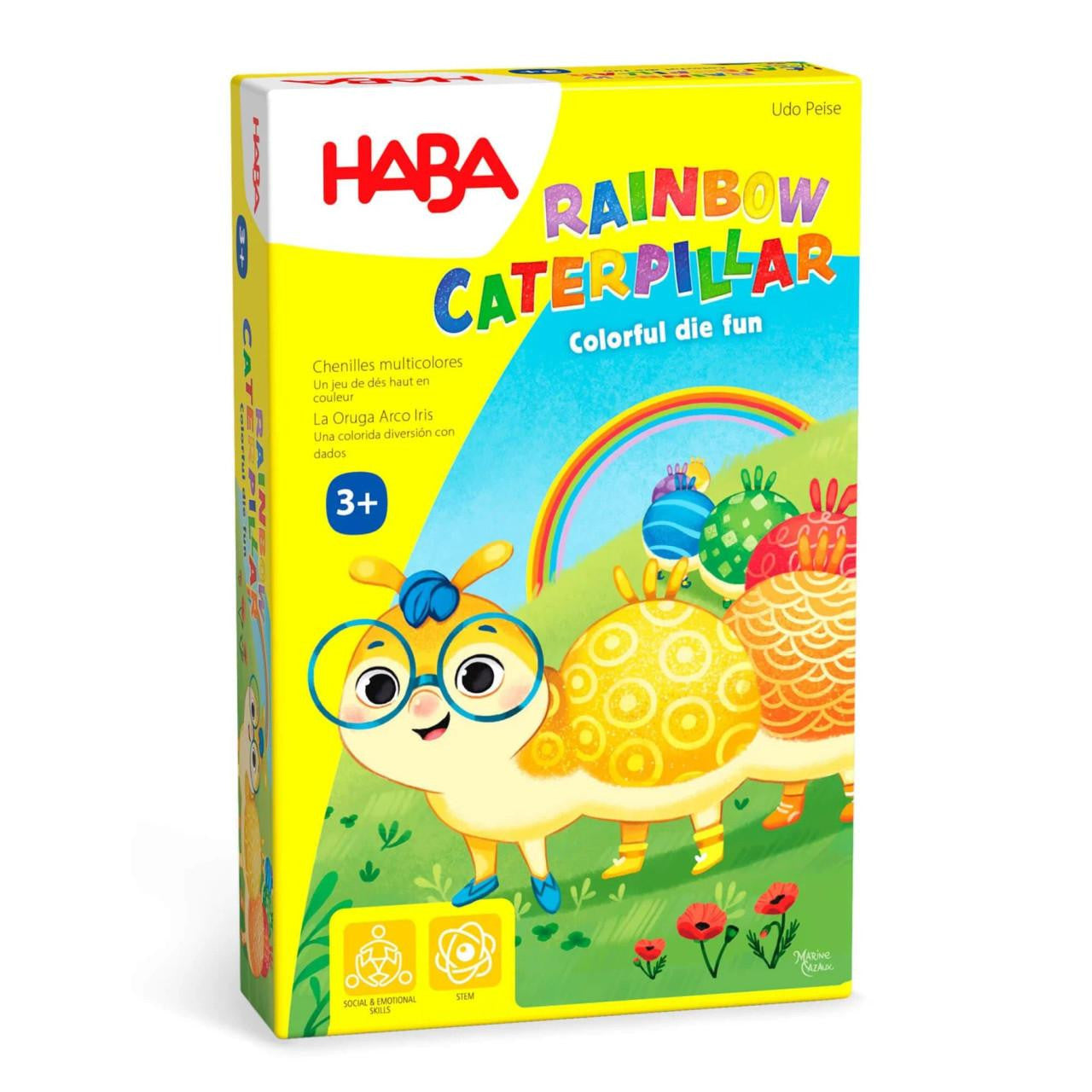 HABA USA Rainbow Caterpillar Arranging Game 