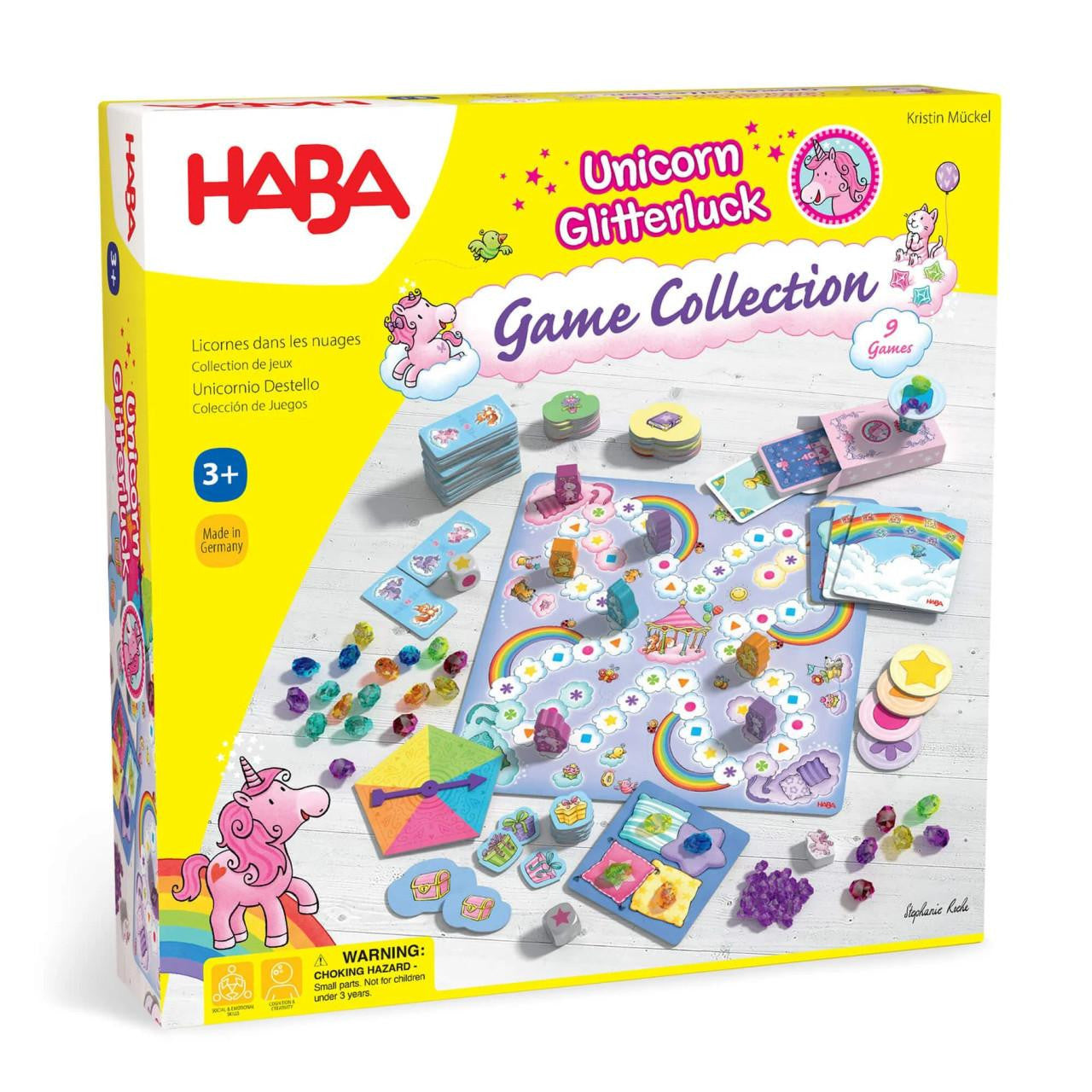 HABA USA  Unicorn Glitterluck – Game Collection 