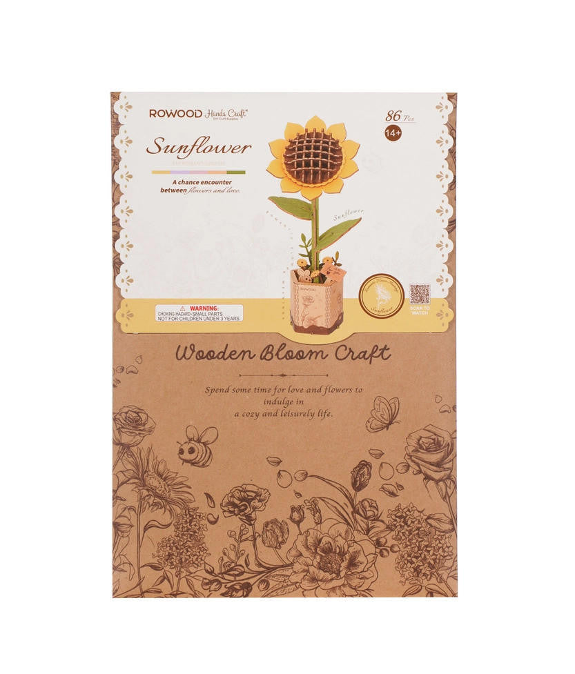 Hands Craft 3D Wooden Flower Puzzle: Sunflower 