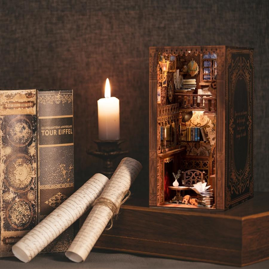 Hands Craft Diy Book Nook Kit: Eternal Bookstore with Dust Cover 
