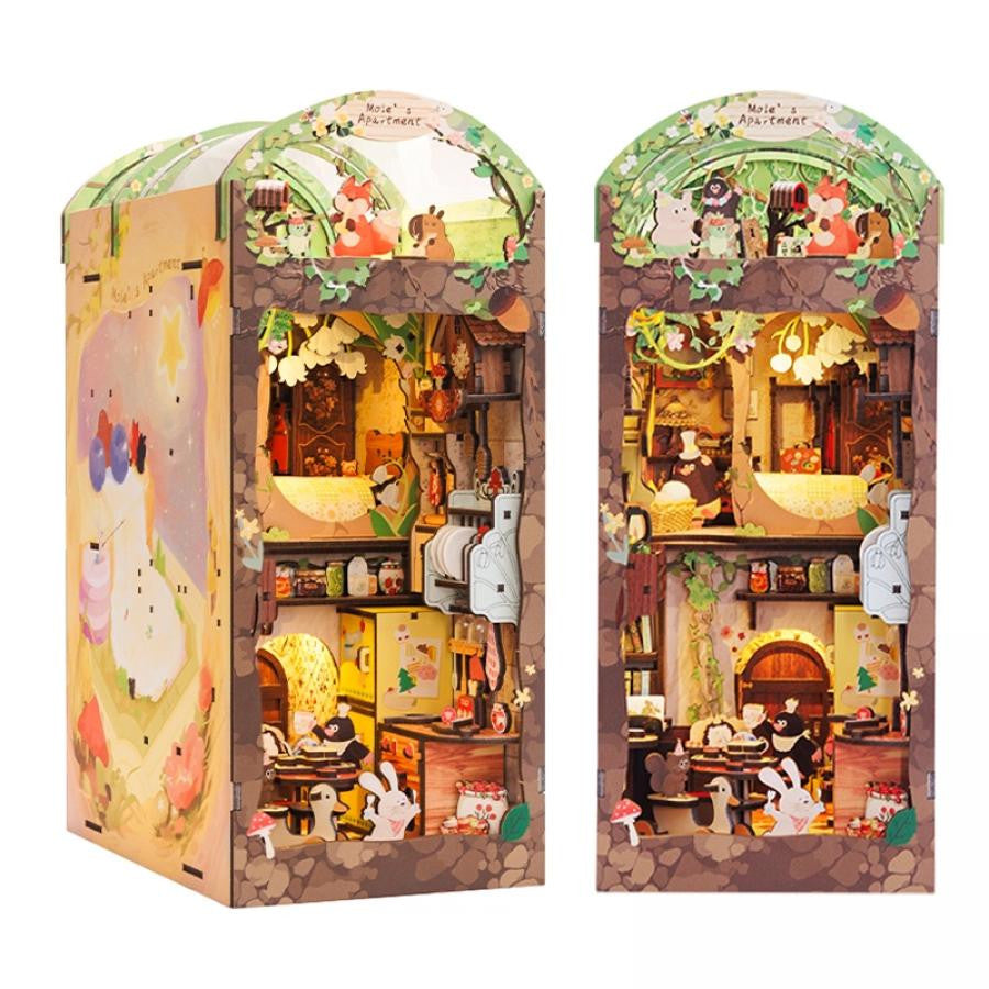 Hands Craft DIY Book Nook Kit: Mole's Apartment with Dust Cover 
