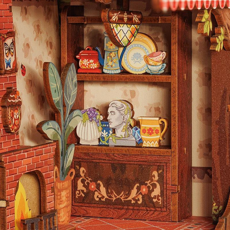 Hands Craft DIY Book Nook Kit: Squirrel Collector with Dust Cover HCB107 