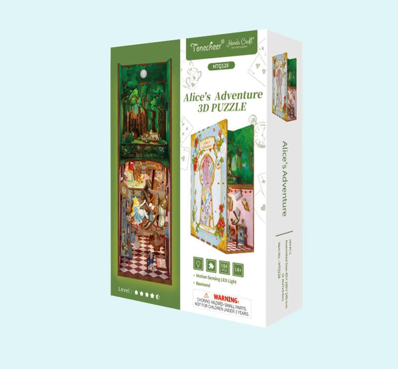 Hands Craft DIY Miniature House Book Nook Kit: Alice's Adventure 