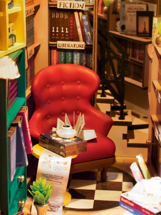 Hands Craft Diy Miniature House Book Nook Kit: Bookstore 