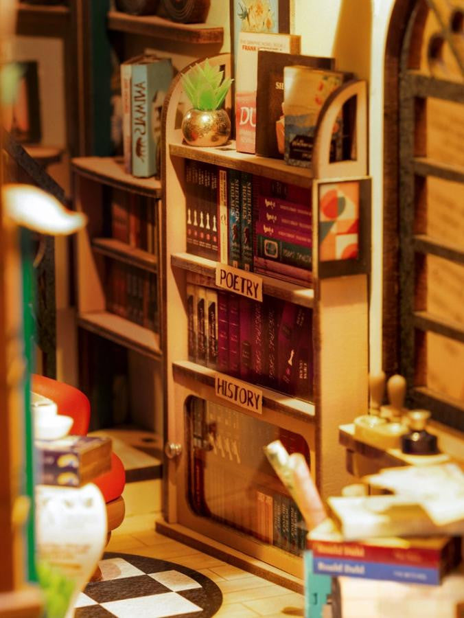 Hands Craft Diy Miniature House Book Nook Kit: Bookstore 