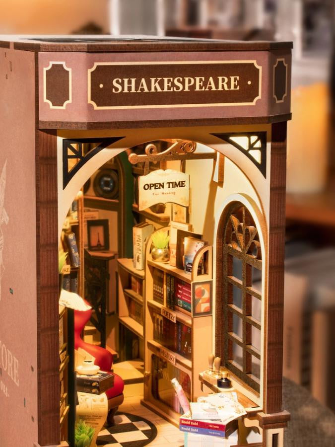 Hands Craft Diy Miniature House Book Nook Kit: Bookstore 