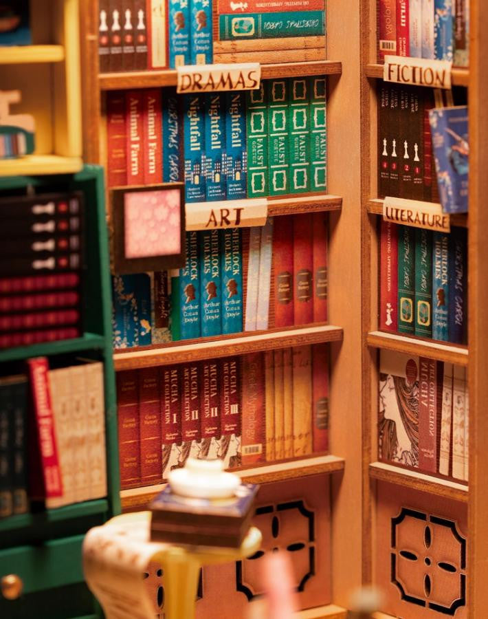 Hands Craft Diy Miniature House Book Nook Kit: Bookstore 
