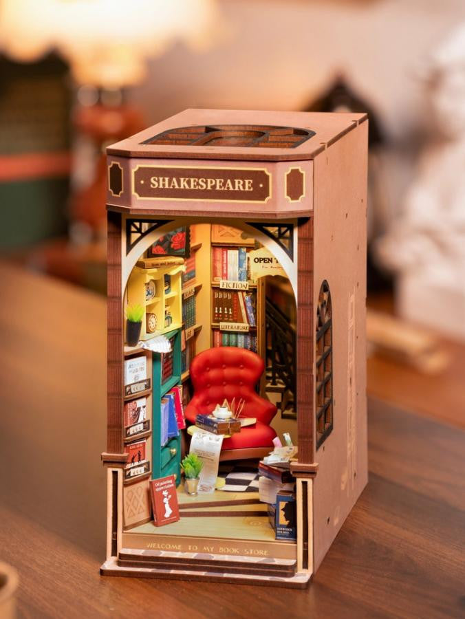Hands Craft Diy Miniature House Book Nook Kit: Bookstore 