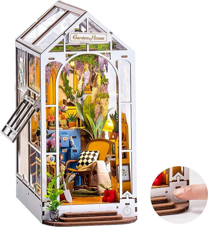 Hands Craft DIY Miniature House Book Nook Kit: Garden House 