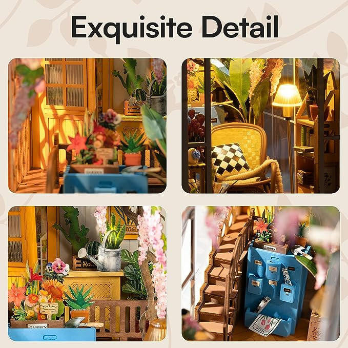 Hands Craft DIY Miniature House Book Nook Kit: Garden House 