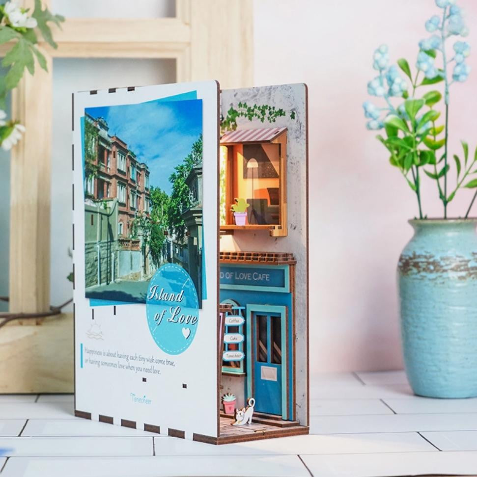 Hands Craft DIY Miniature House Book Nook Kit: Island of Love 