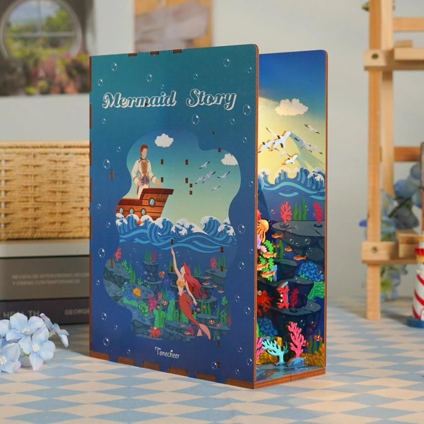 Hands Craft DIY Miniature House Book Nook Kit: Mermaid Story 