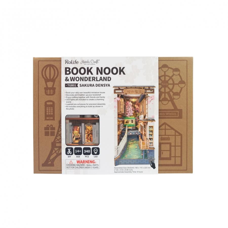 Hands Craft Diy Miniature House Book Nook Kit: Sakura Densya 
