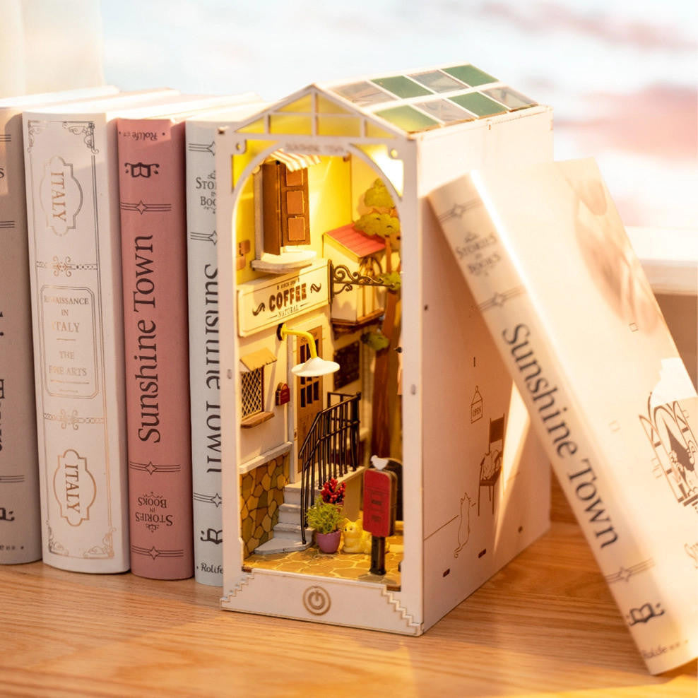 Hands Craft DIY Miniature House Book Nook Kit: Sunshine Town 