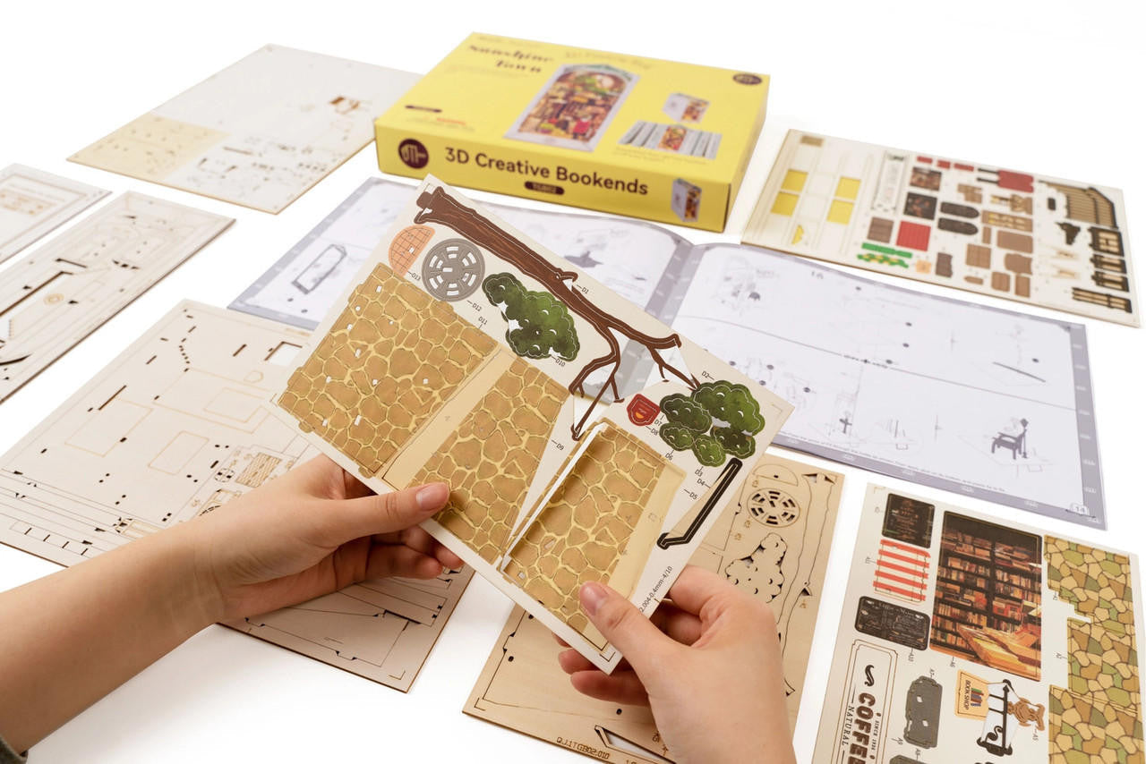 Hands Craft DIY Miniature House Book Nook Kit: Sunshine Town 