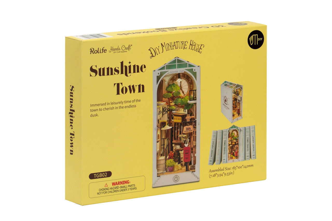 Hands Craft DIY Miniature House Book Nook Kit: Sunshine Town 