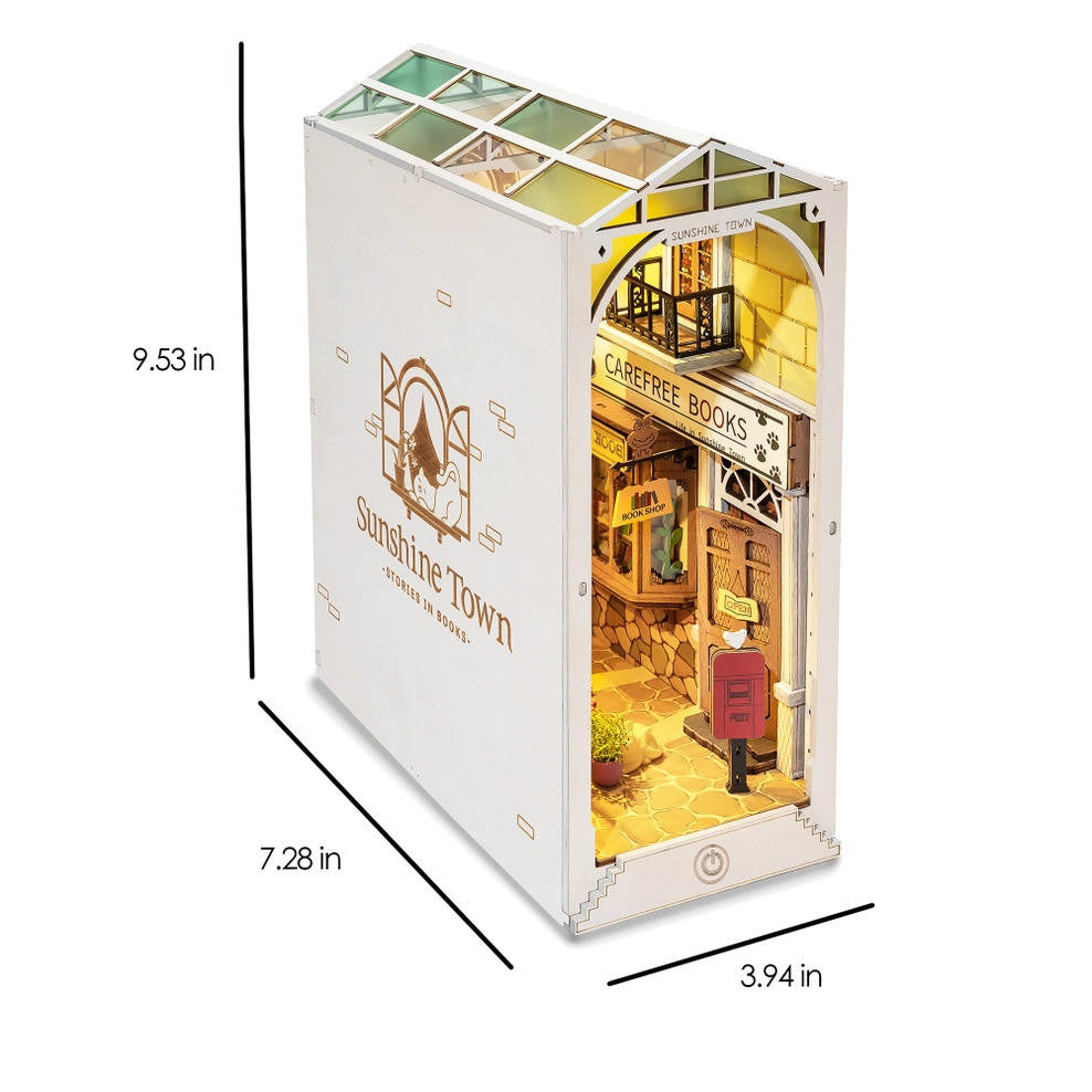 Hands Craft DIY Miniature House Book Nook Kit: Sunshine Town 