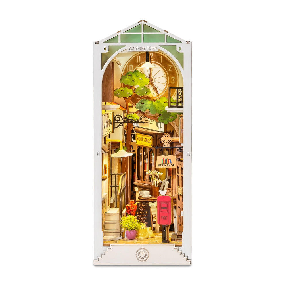 Hands Craft DIY Miniature House Book Nook Kit: Sunshine Town 