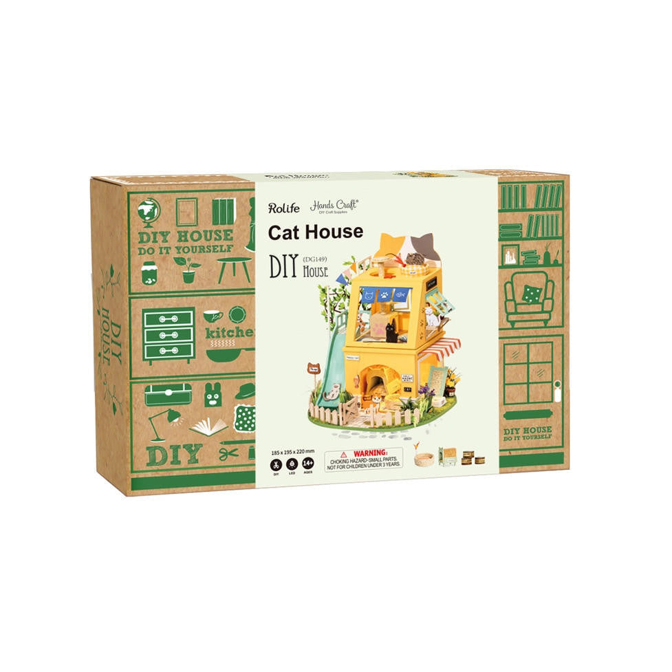 Hands Craft DIY Miniature House Kit: Cat House 