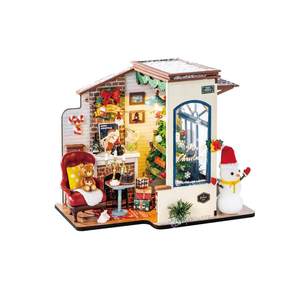 Hands Craft DIY Miniature House Kit - Christmas Snow House 