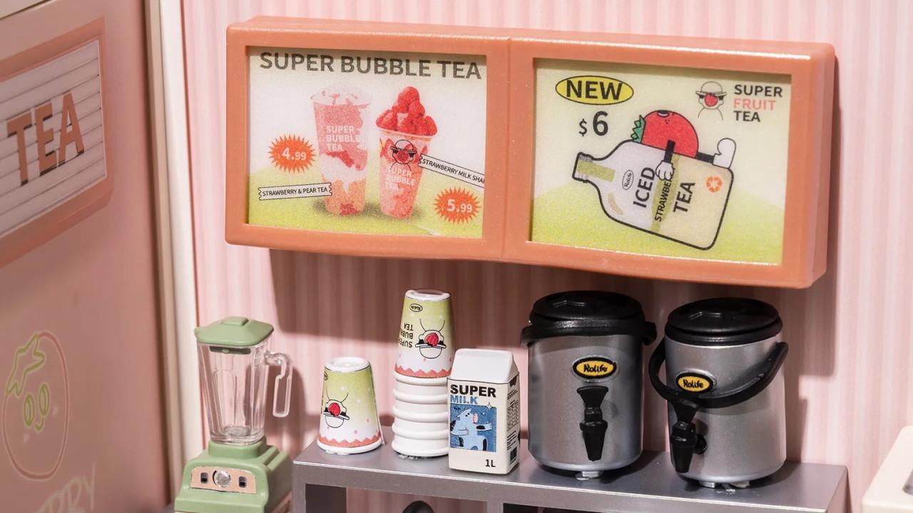 Hands Craft DIY Miniature House Kit: Double Joy Bubble Tea 