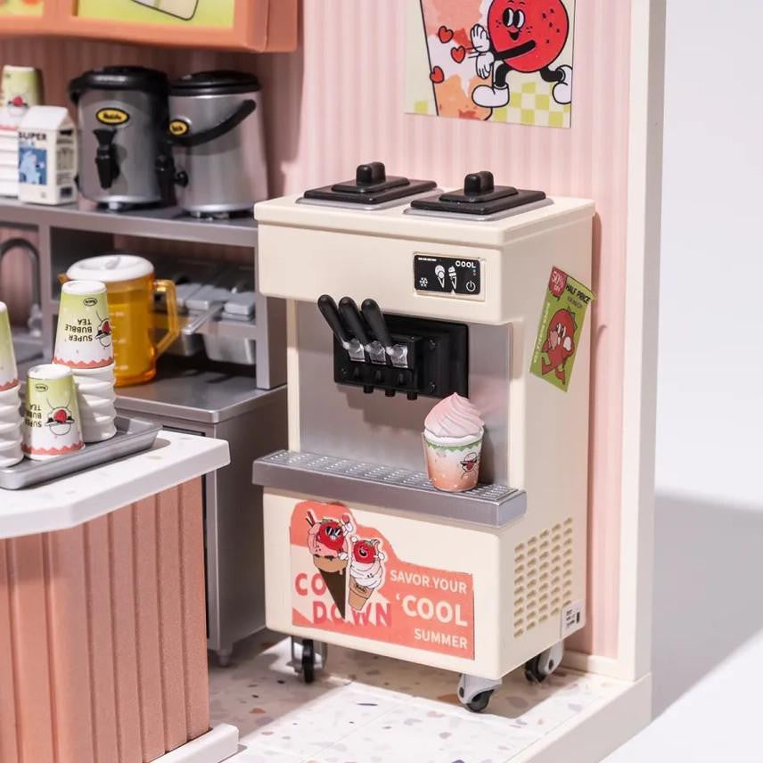 Hands Craft DIY Miniature House Kit: Double Joy Bubble Tea 
