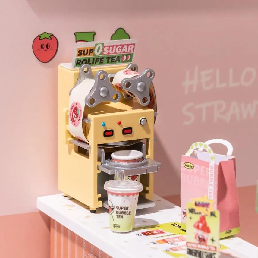 Hands Craft DIY Miniature House Kit: Double Joy Bubble Tea 