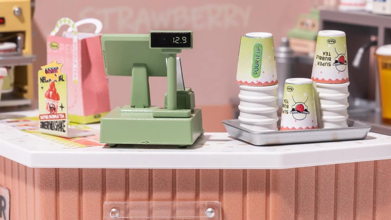 Hands Craft DIY Miniature House Kit: Double Joy Bubble Tea 